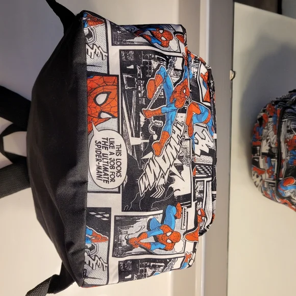 Spiderman Marvel Comic Graphic Print Backpack With Padded Adjustable Straps - Picture 6 of 16
